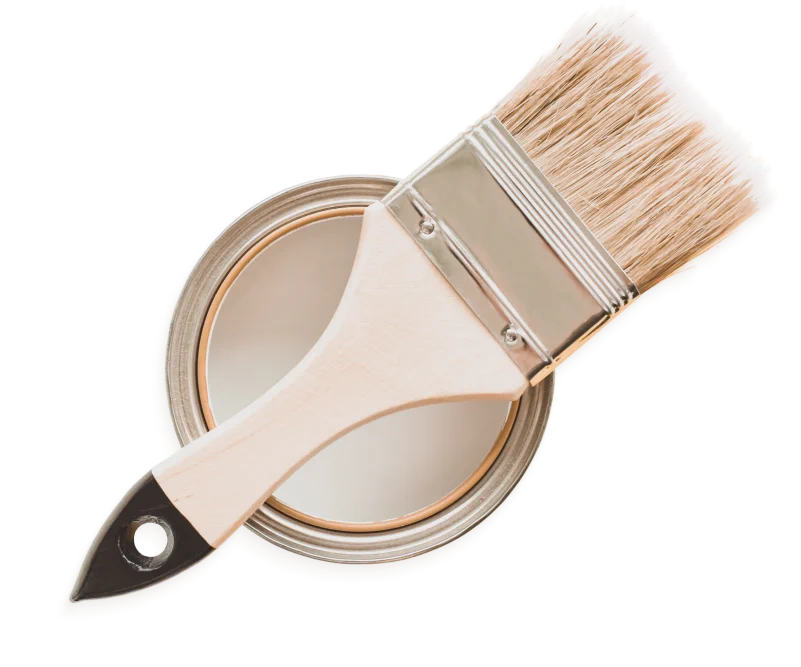 Pot de peinture, pinceau | Peintre en bâtiment Nel Peinture
